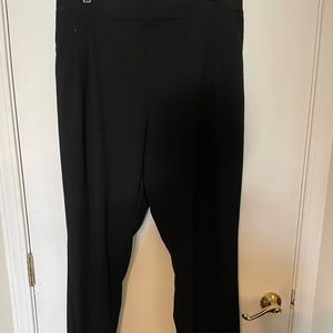 Black dress pants NO buttons or zippers. Size 1X never worn.